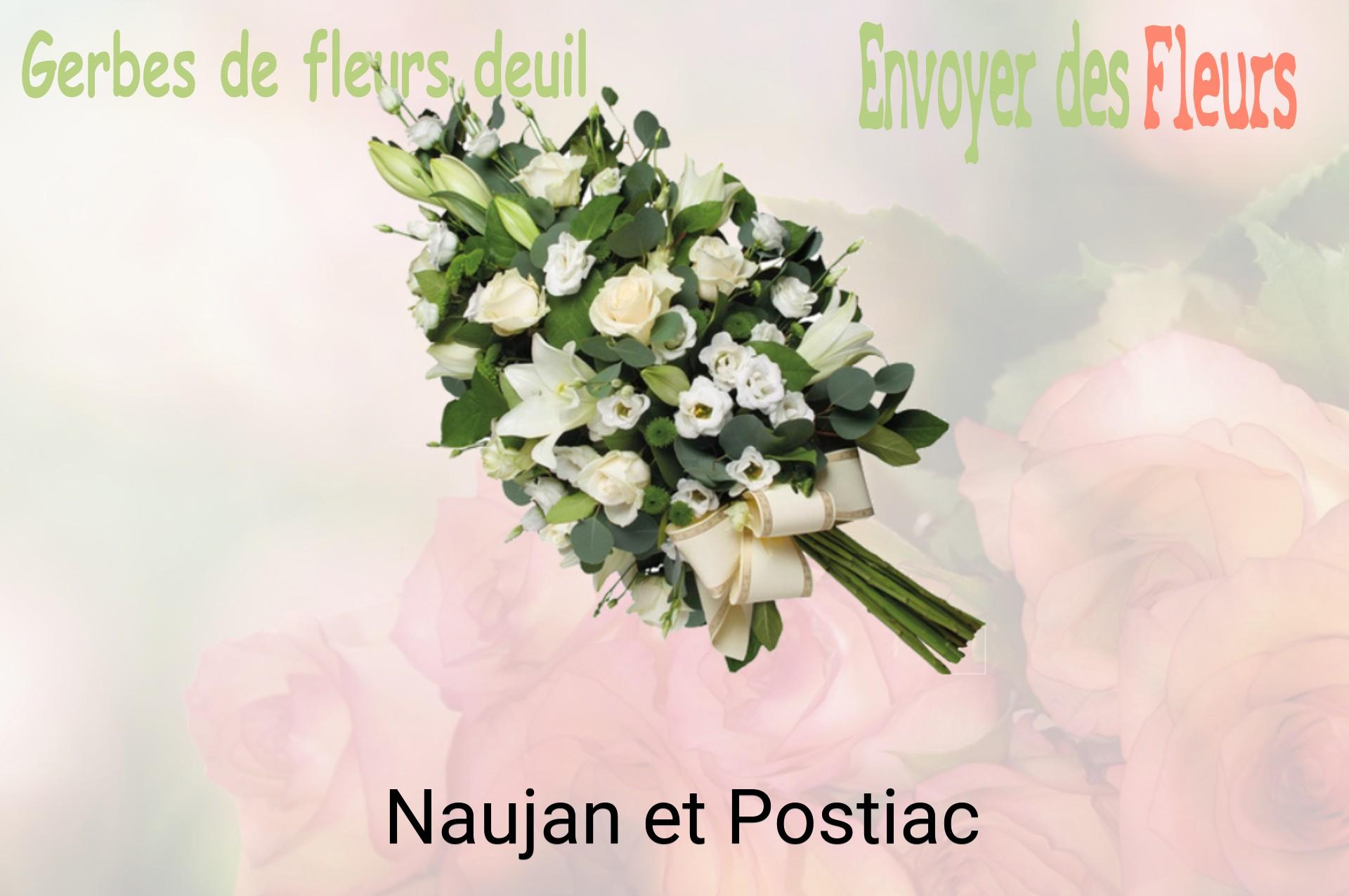 Gerbe de fleurs de deuil livrée à Naujan-et-Postiac